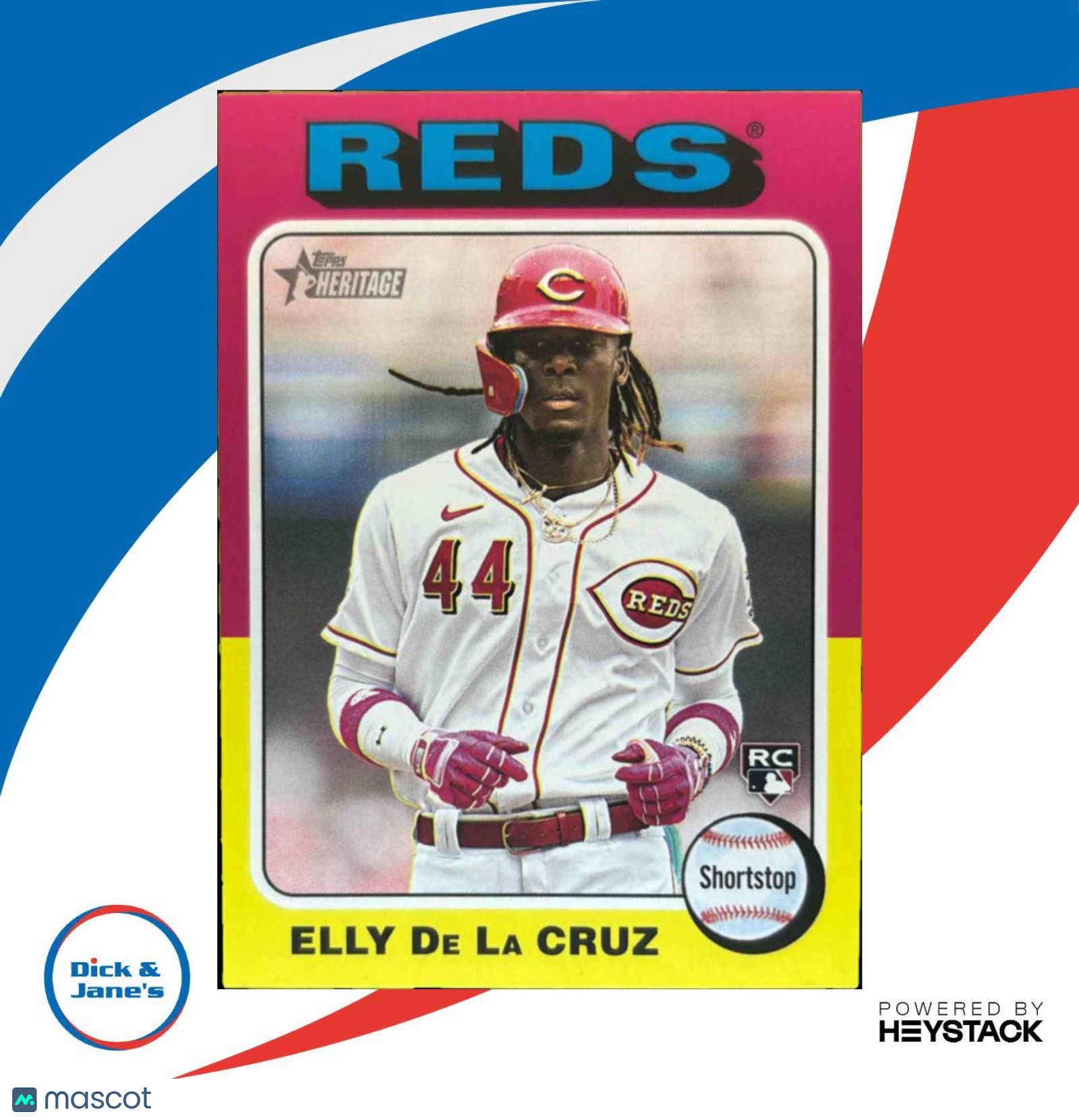 2024 Topps Heritage Missing Facsimile Signature Elly De La Cruz SP RC No Auto