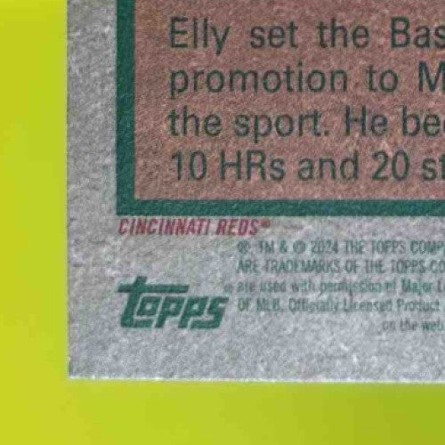 2024 Topps Heritage Missing Facsimile Signature Elly De La Cruz SP RC No Auto