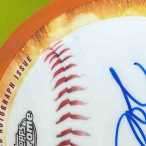 2024 Topps Chrome Dustin Pedroia On the Spot Die Cut Auto Orange Refractor 16/25