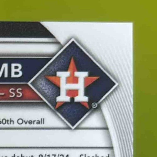 2025 Bowman Shay Whitcomb Chrome Rookie Auto Mini-Diamond Refractor /100 Astros