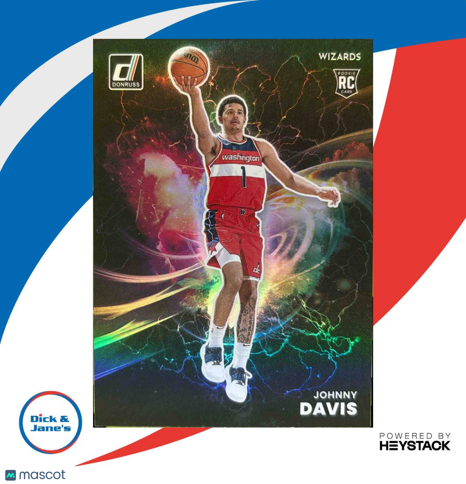 2022-23 Panini Donruss Johnny Davis Night Moves #10 RC Washington Wizards