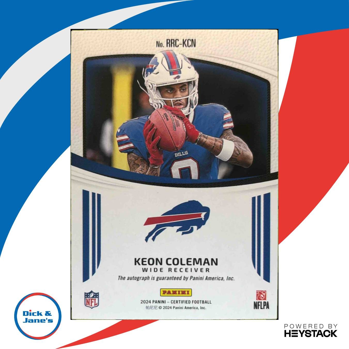 2024 Certified Keon Coleman Rookie Roll Call Signatures /149 Auto Buffalo Bills