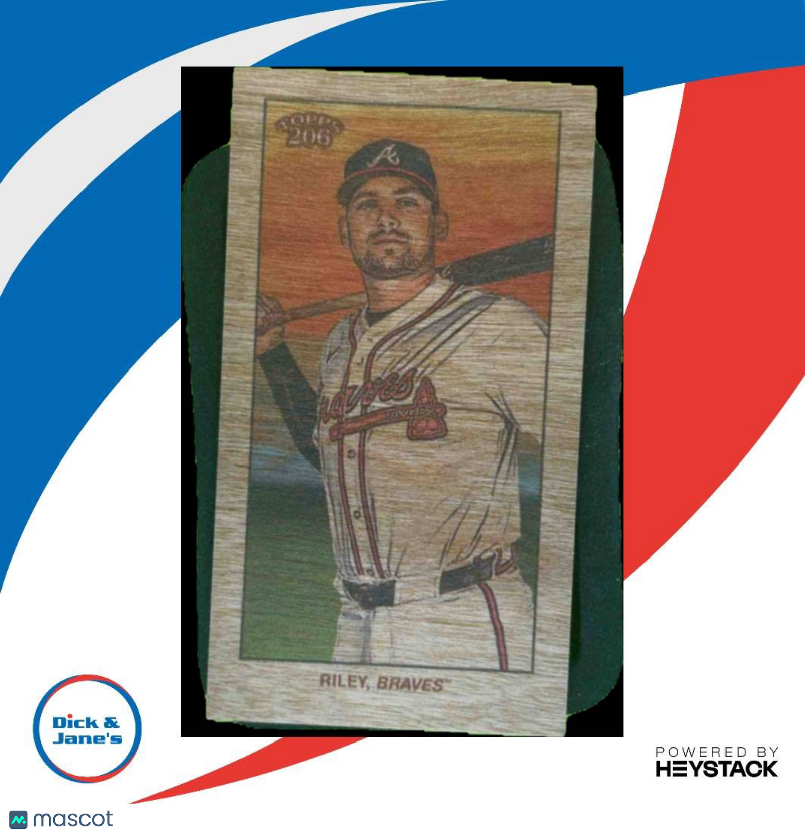 2024 Topps 206 Austin Riley Wood Stock #NNO Atlanta Braves Short Print