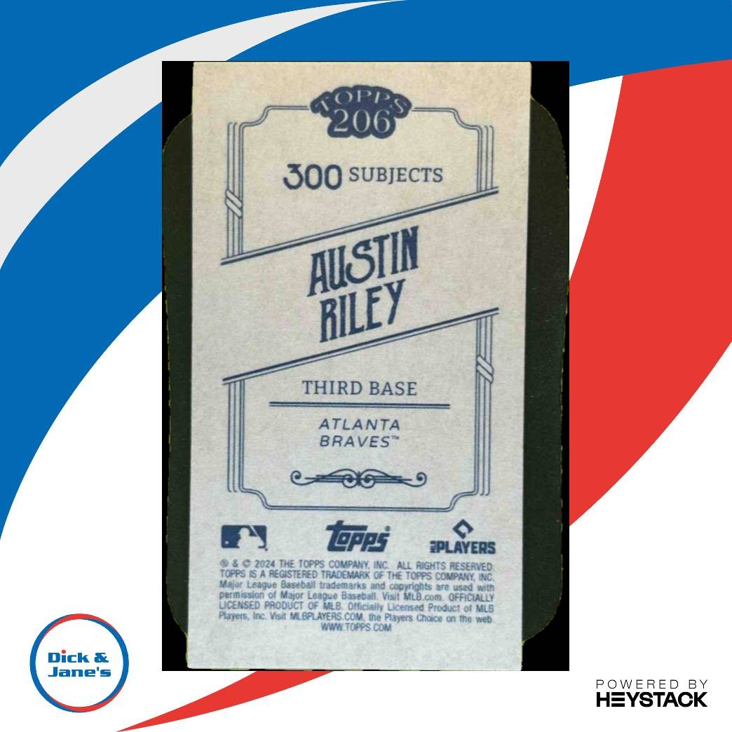 2024 Topps 206 Austin Riley Wood Stock #NNO Atlanta Braves Short Print