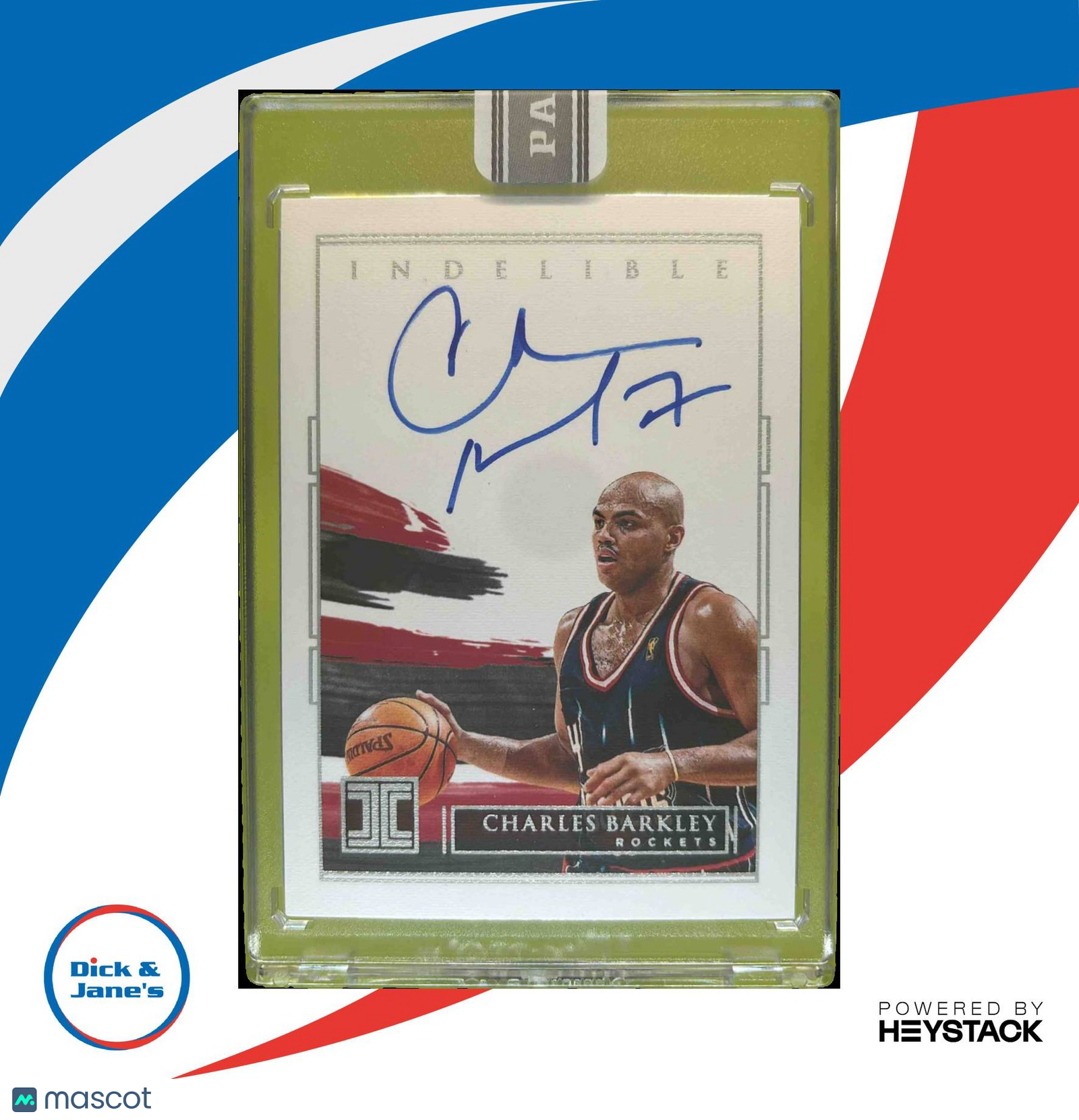 2020-21 Panini Impeccable Charles Barkley Indelible Ink White Box Auto Rockets