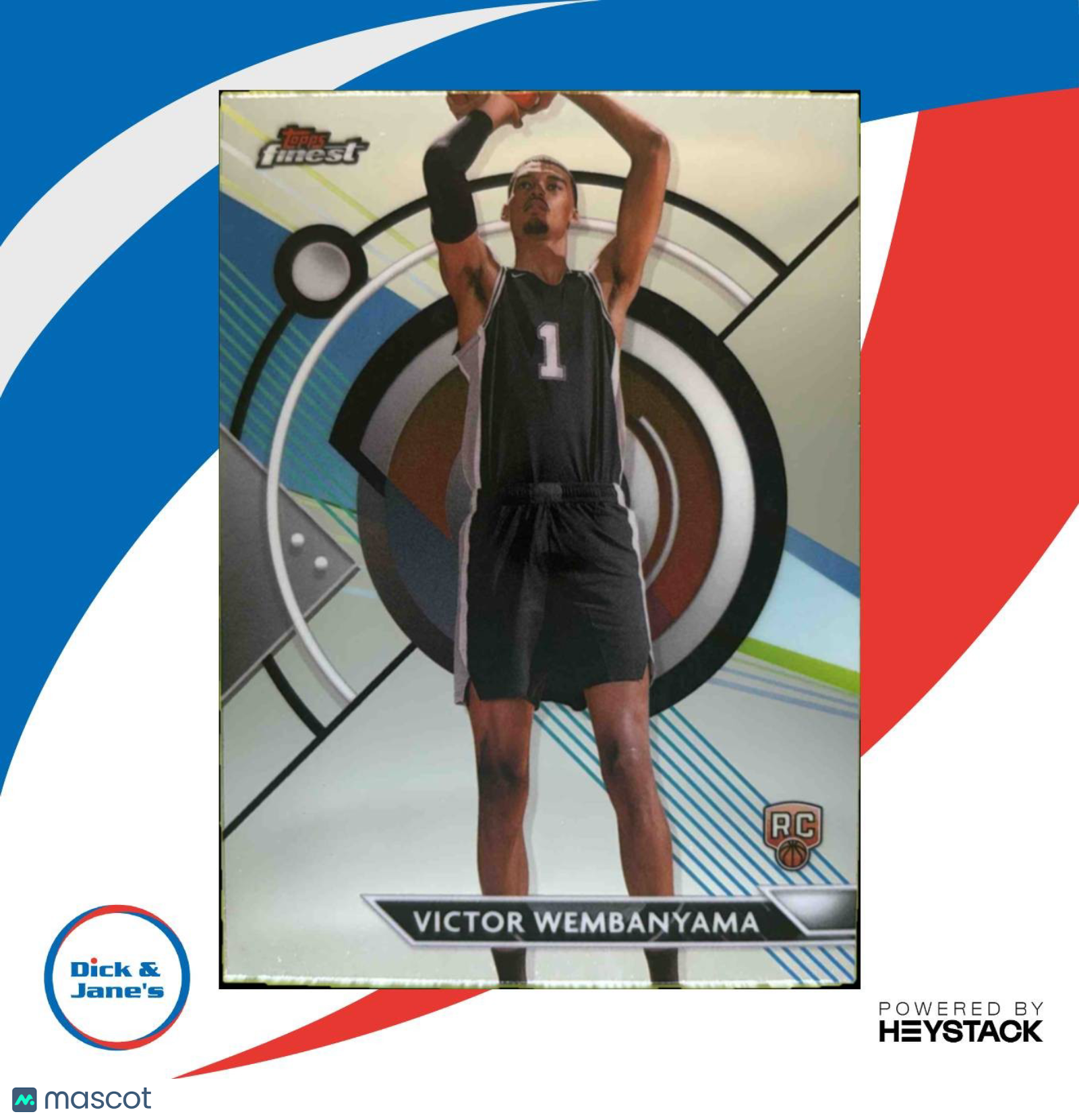2023-24 Topps Finest Victor Wembanyama #76 Common RC San Antonio Spurs