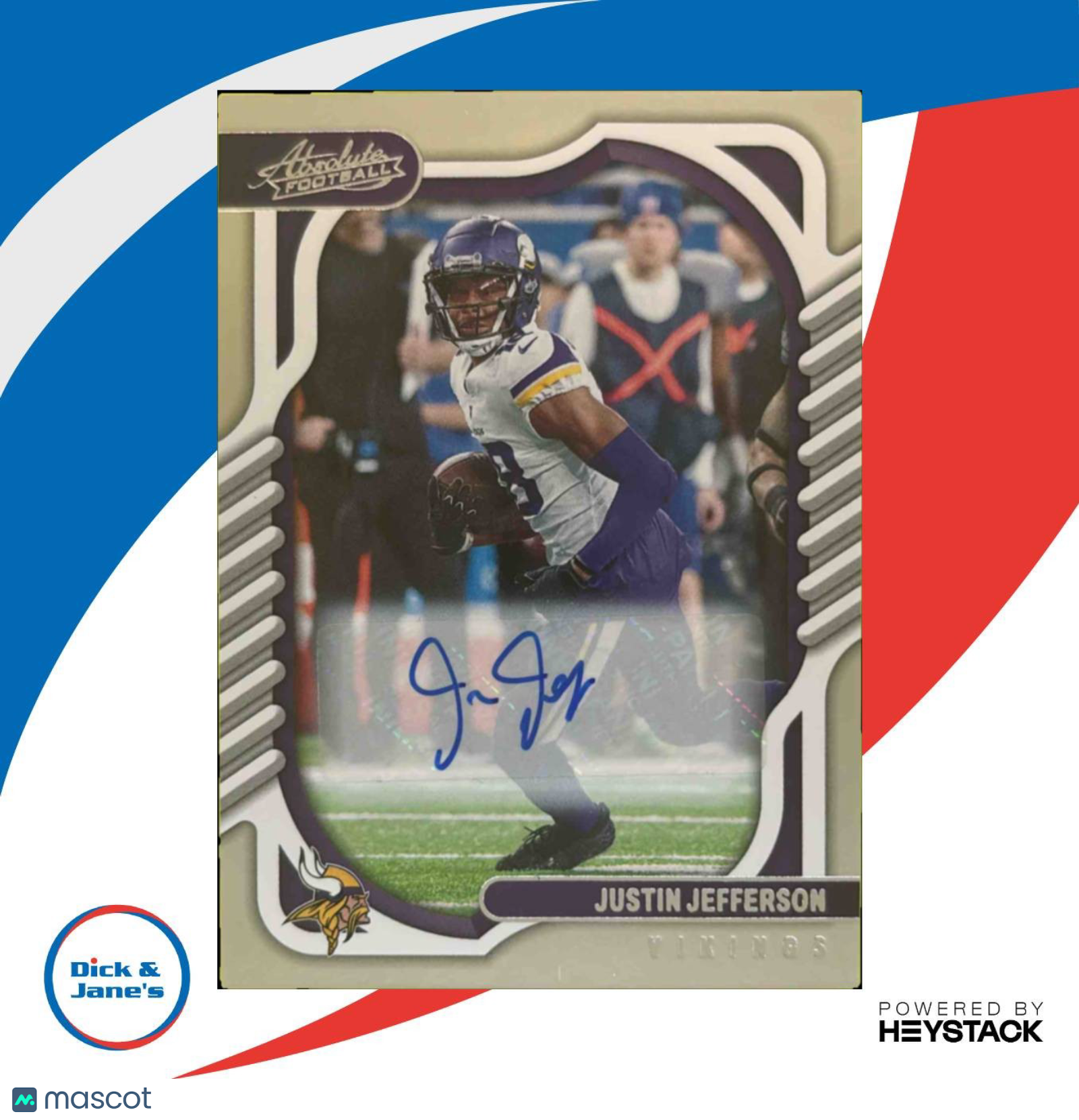 2022 Panini Absolute Justin Jefferson Signatures #89 Auto Minnesota Vikings