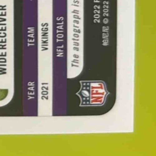 2022 Panini Absolute Justin Jefferson Signatures #89 Auto Minnesota Vikings