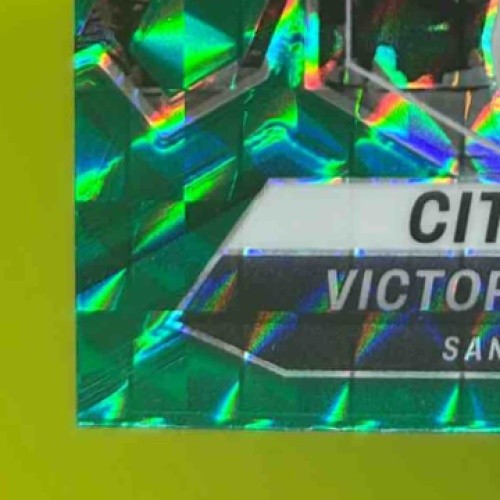 2023-24 Mosaic Victor Wembanyama Green Mosaic Prizm #282 RC City Edition Spurs