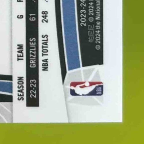 2023-24 Obsidian Ja Morant Electric Etch Green Flood 11/25 167 Memphis Grizzlies