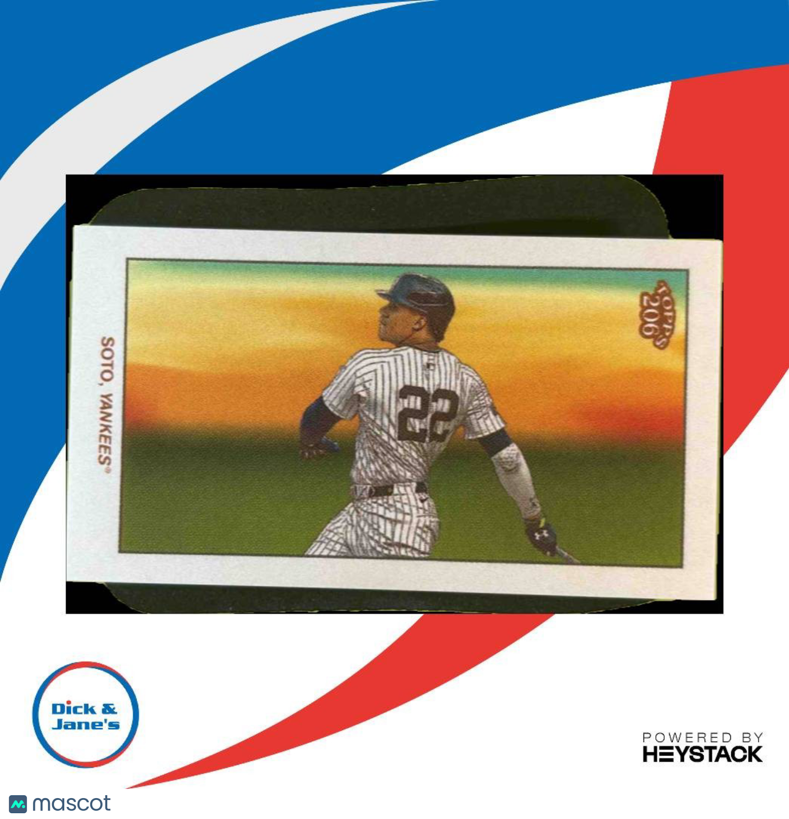 2024 Topps 206 Juan Soto Horizontal Action SP Variation New York Yankees