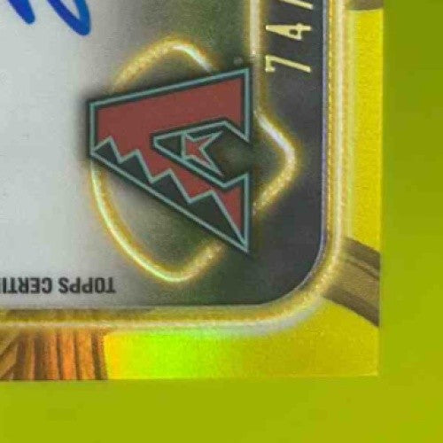 2024 Topps Gilded Collection Jordan Lawlar Chrome Gold Auto Yellow-Gold 74/75