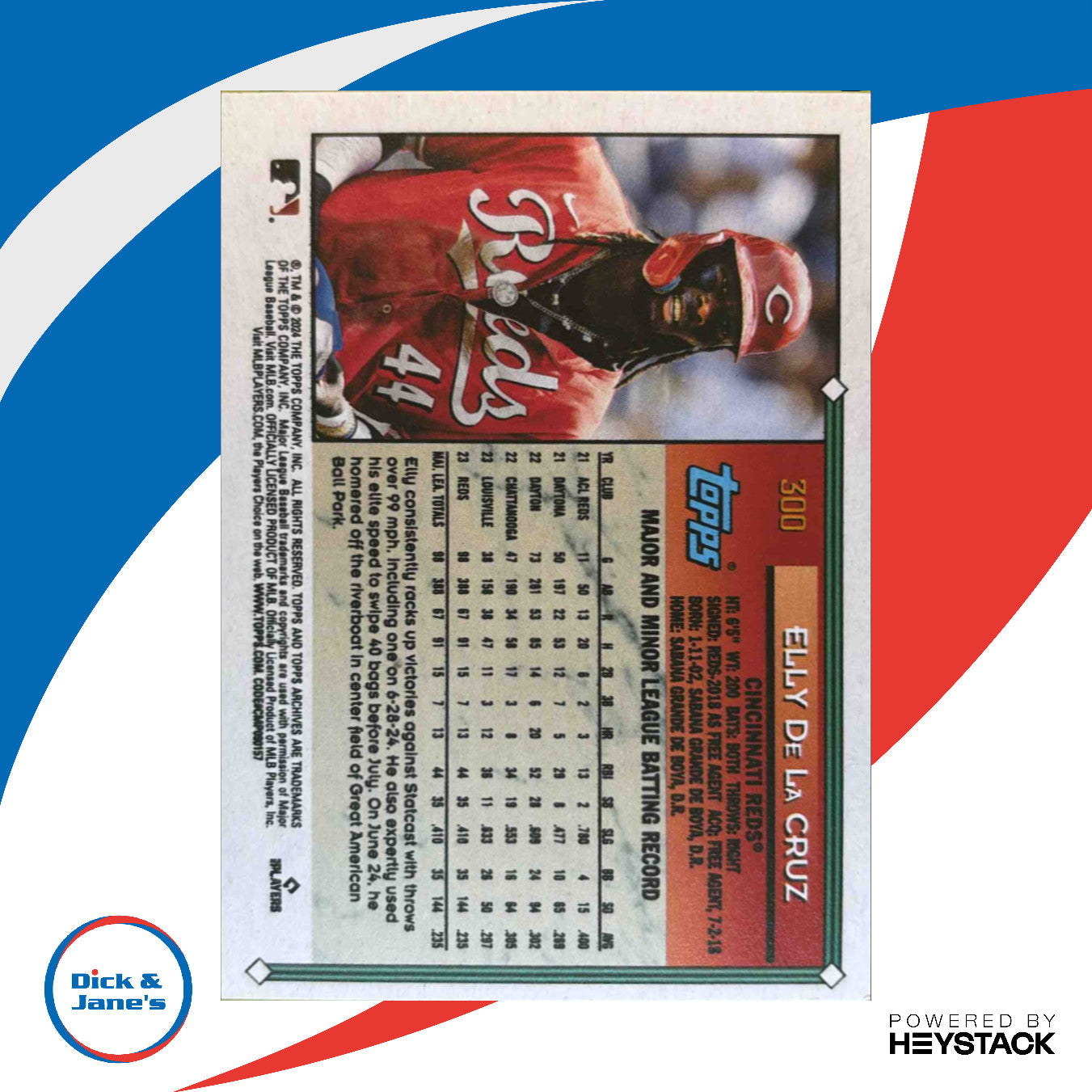 2024 Topps Archives Elly De La Cruz 1994 Design Variations RC Cincinnati Reds