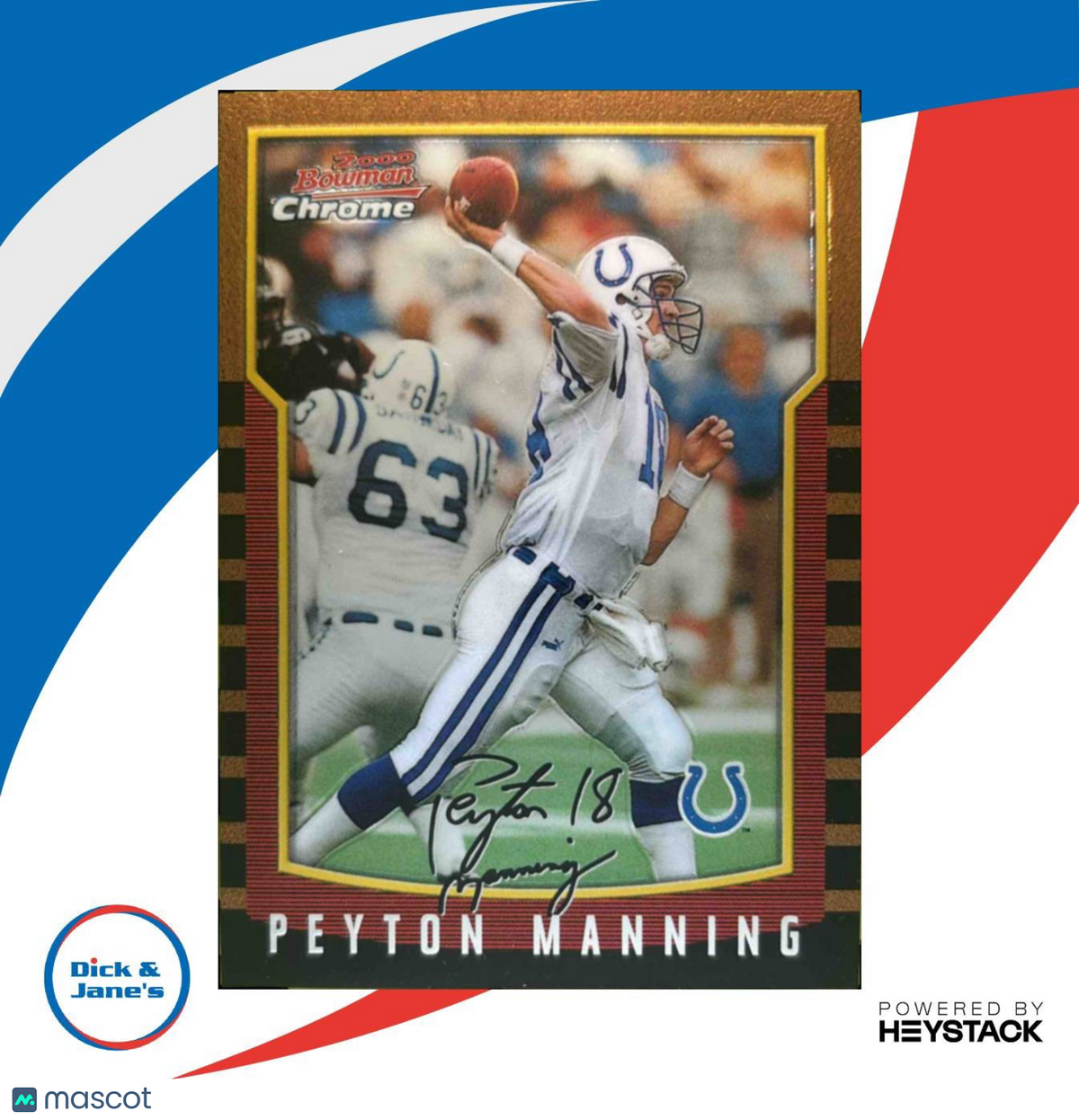 2000 Bowman Chrome Peyton Manning #112 Indianapolis Colts