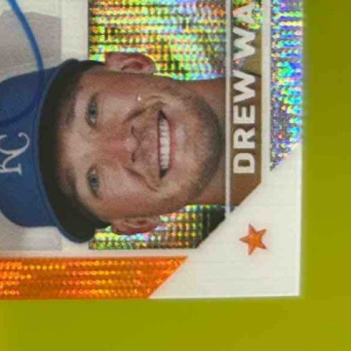 2023 Topps Chrome Drew Waters Rookie Auto Orange Wave Refractor /25 RC KC Royals