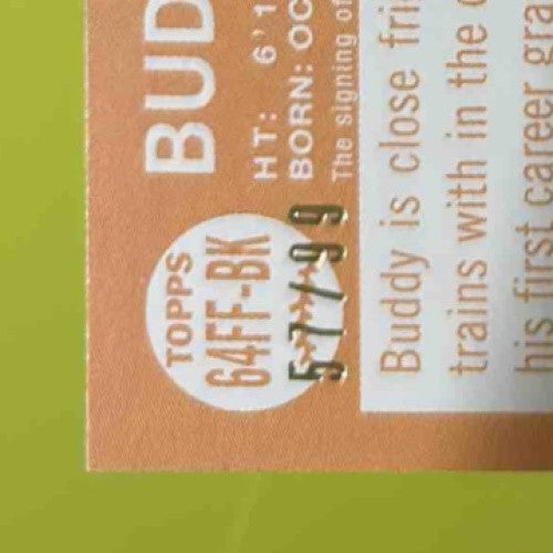 2023 Topps Archives Buddy Kennedy Fan Favorites Auto Green Foil 57/99 RC Arizona