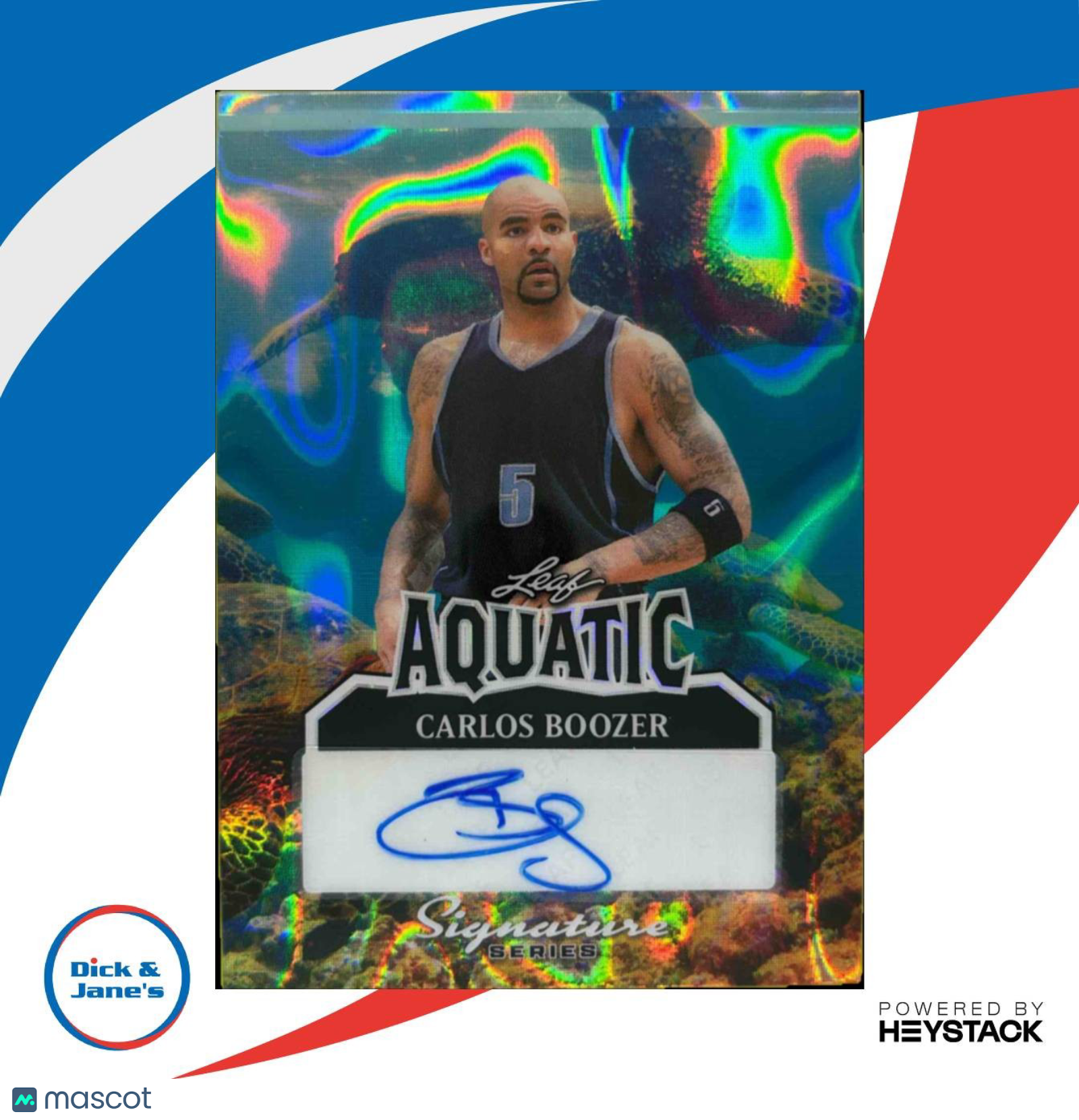 2025 Leaf Signature Series Carlos Boozer Aquatic Lava Orca 1/1 #A-CB2 Auto
