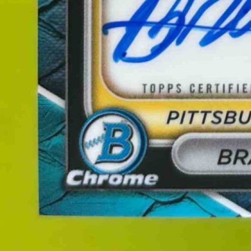 2024 Bowman Chrome Bralyn Brazoban Auto Reptilian Blue Refractor 6/150 1st Pros - Sports Cards