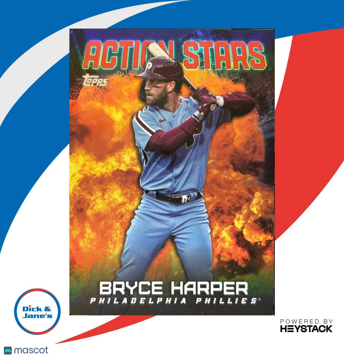 2023 Topps Update Bryce Harper Action Stars Red 7/10 Philadelphia Phillies