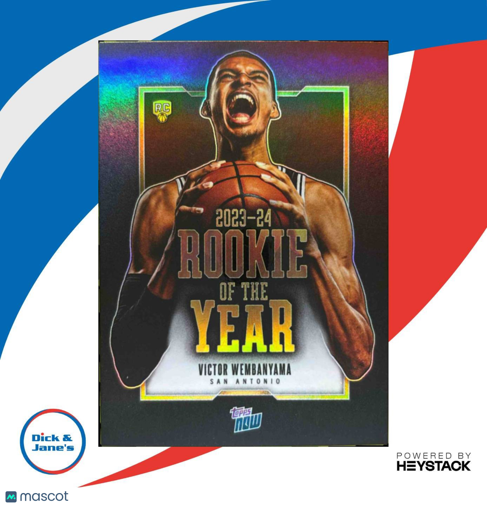 2023-24 Topps Now Victor Wembanyama #VW-6 RC San Antonio Spurs Rookie Card - Sports Cards