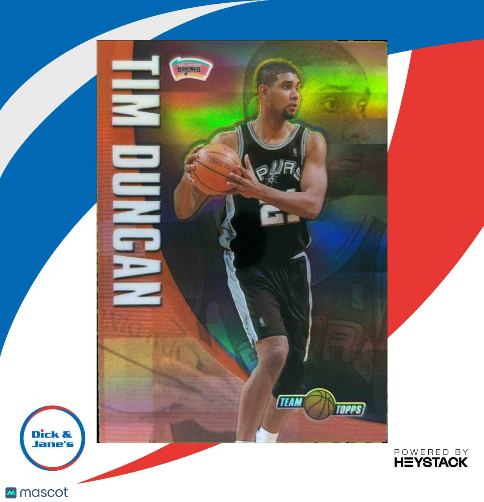2001-02 Topps Chrome Tim Duncan Team Refractor #TT2 San Antonio Spurs - Sports Cards