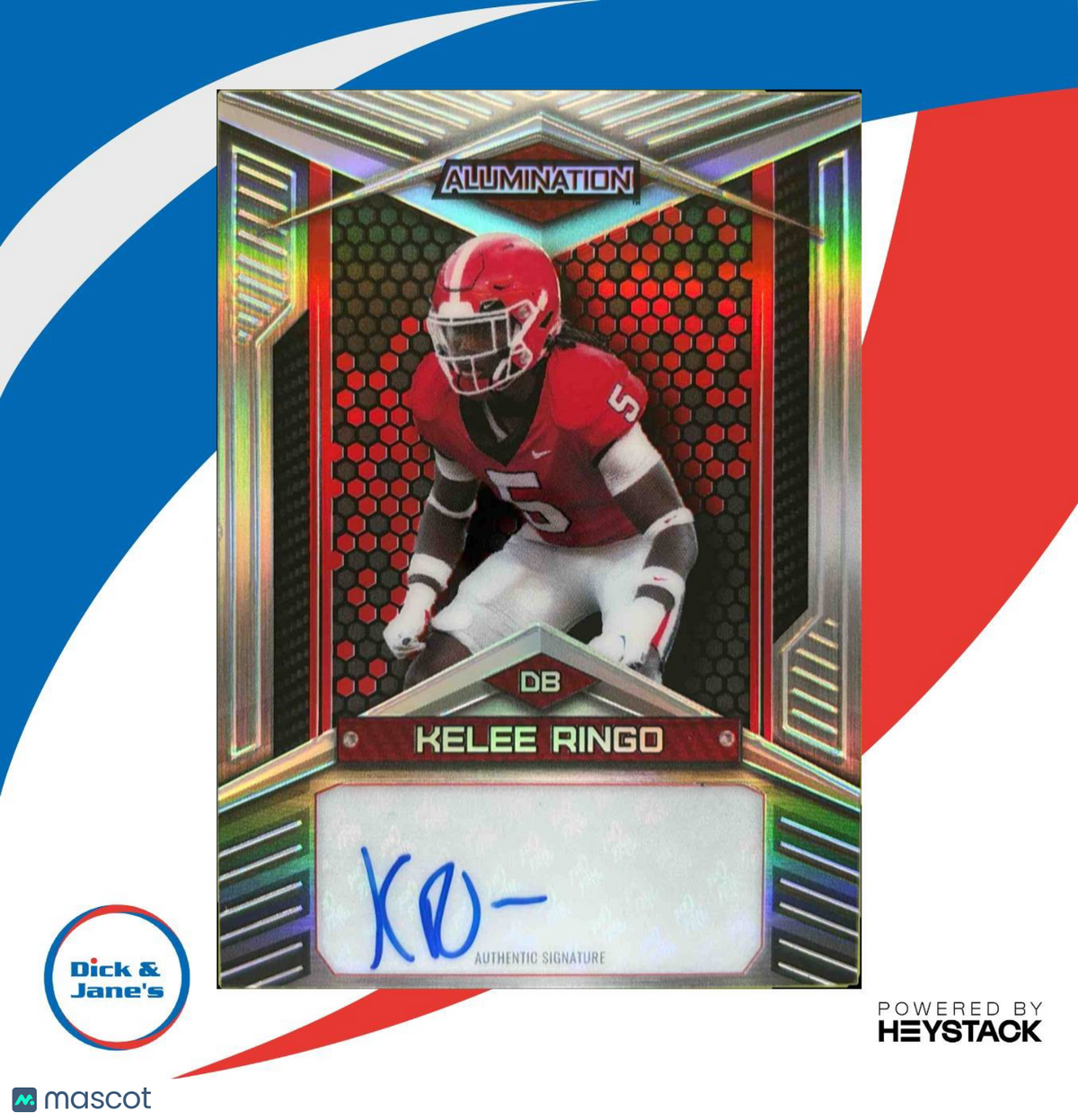 2023 Wild Card Alumination Draft Kelee Ringo Rainbow Silver /75 RC Auto Georgia