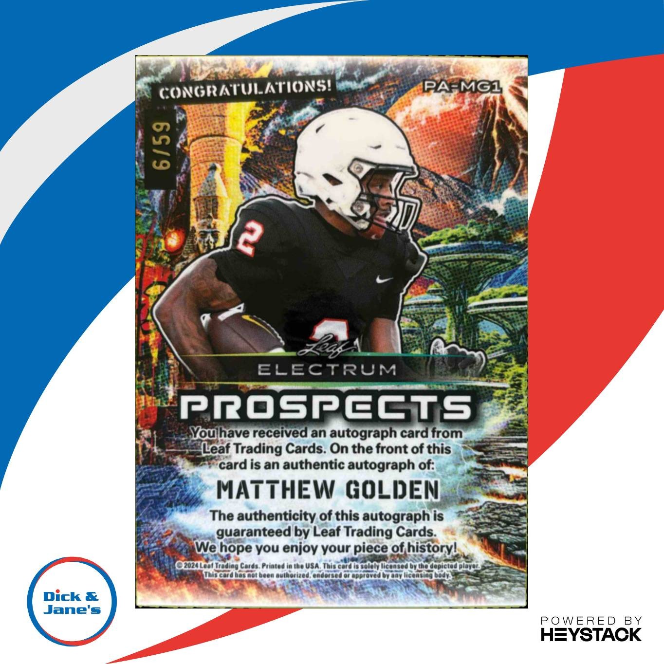 2024 Leaf Electrum Matthew Golden Prospects Auto Bronze /59 #PA-MG1 - Sports Cards