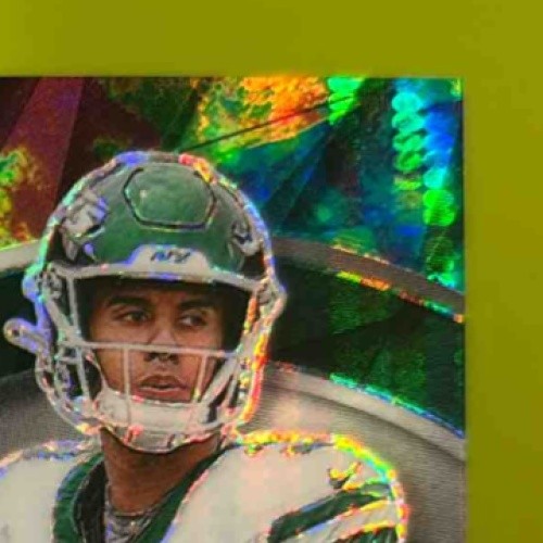 2024 Spectra Jordan Travis Radiant Rookie Patch Signatures Celestial /75 AU Jets