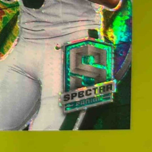 2024 Spectra Jordan Travis Radiant Rookie Patch Signatures Celestial /75 AU Jets - Sports Cards