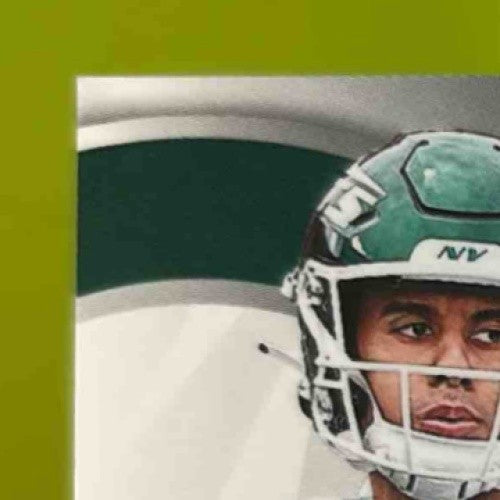 2024 Spectra Jordan Travis Radiant Rookie Patch Signatures Celestial /75 AU Jets - Sports Cards