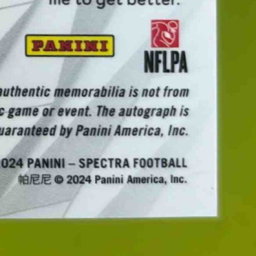 2024 Spectra Jordan Travis Radiant Rookie Patch Signatures Celestial /75 AU Jets - Sports Cards