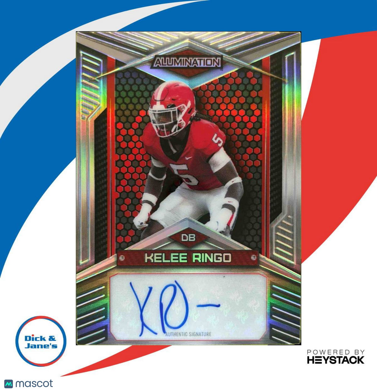 2023 Wild Card Alumination Draft Kelee Ringo Rainbow Silver /75 RC Auto Georgia