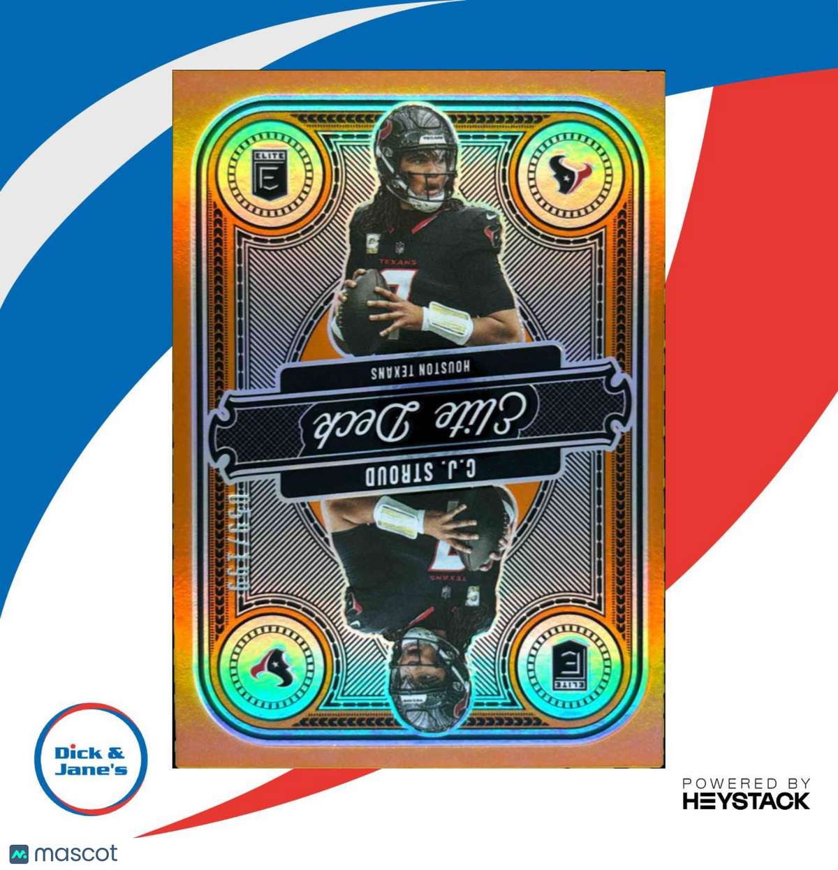 2025 Panini Donruss Elite C.J. Stroud Deck Orange /199 #14 Houston Texans
