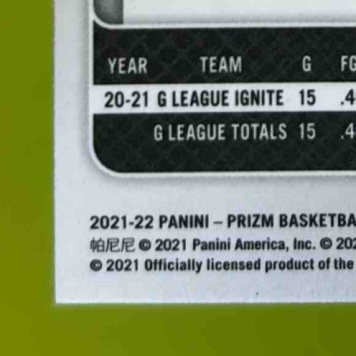 2021-22 Panini Prizm Jalen Green RC Cracked Orange Ice #306 RC Houston Rockets