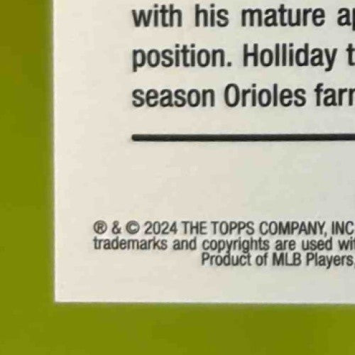 2024 Topps Jackson Holliday Black Box SSP #697 RC Baltimore Orioles Rookie Card