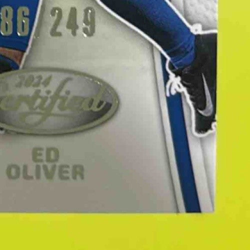 2024 Panini Certified Ed Oliver Piece of the Game 86/249 MEM Buffalo Bills