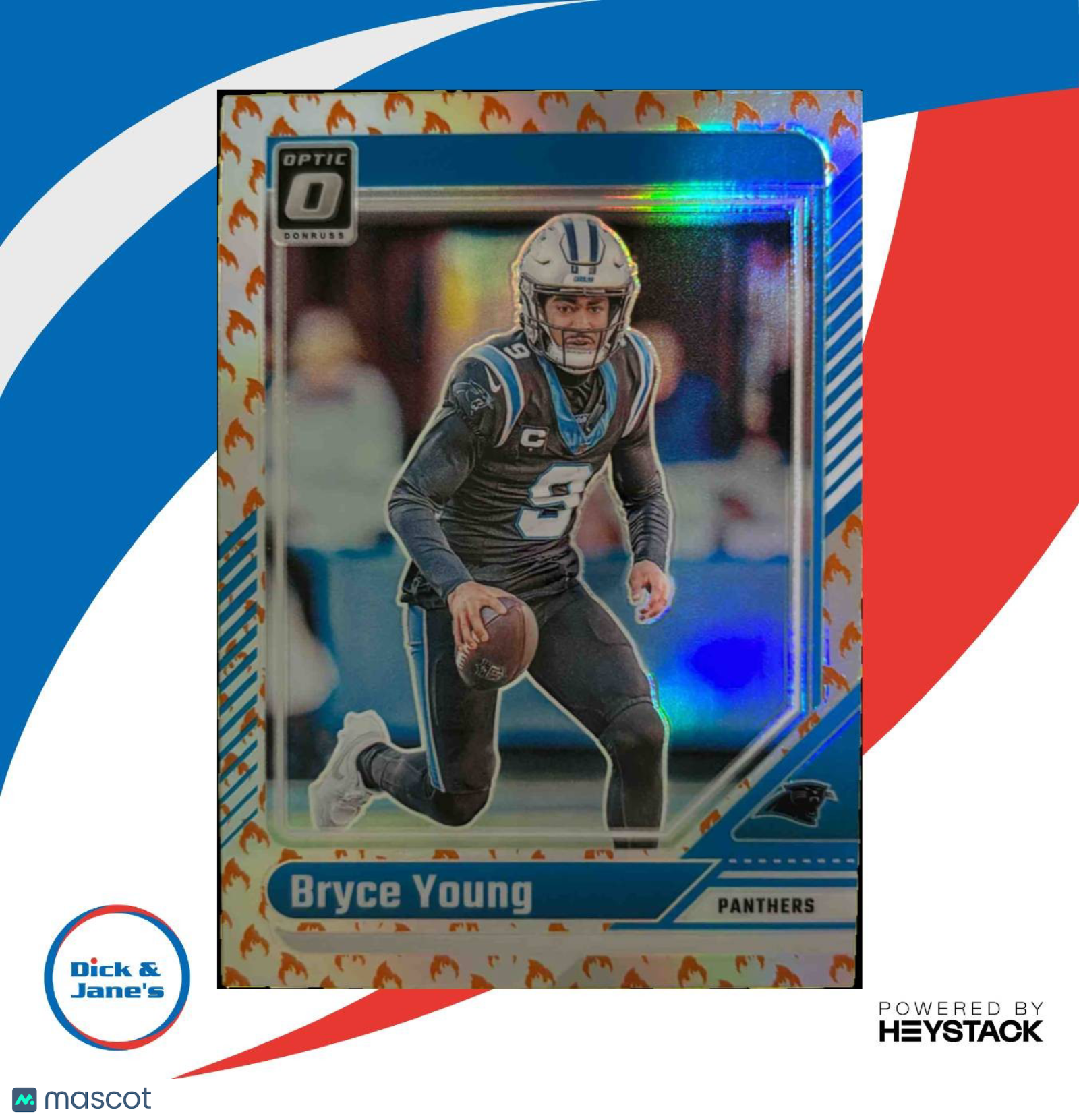 2024 Panini Donruss Optic Bryce Young Fire #26 Carolina Panthers