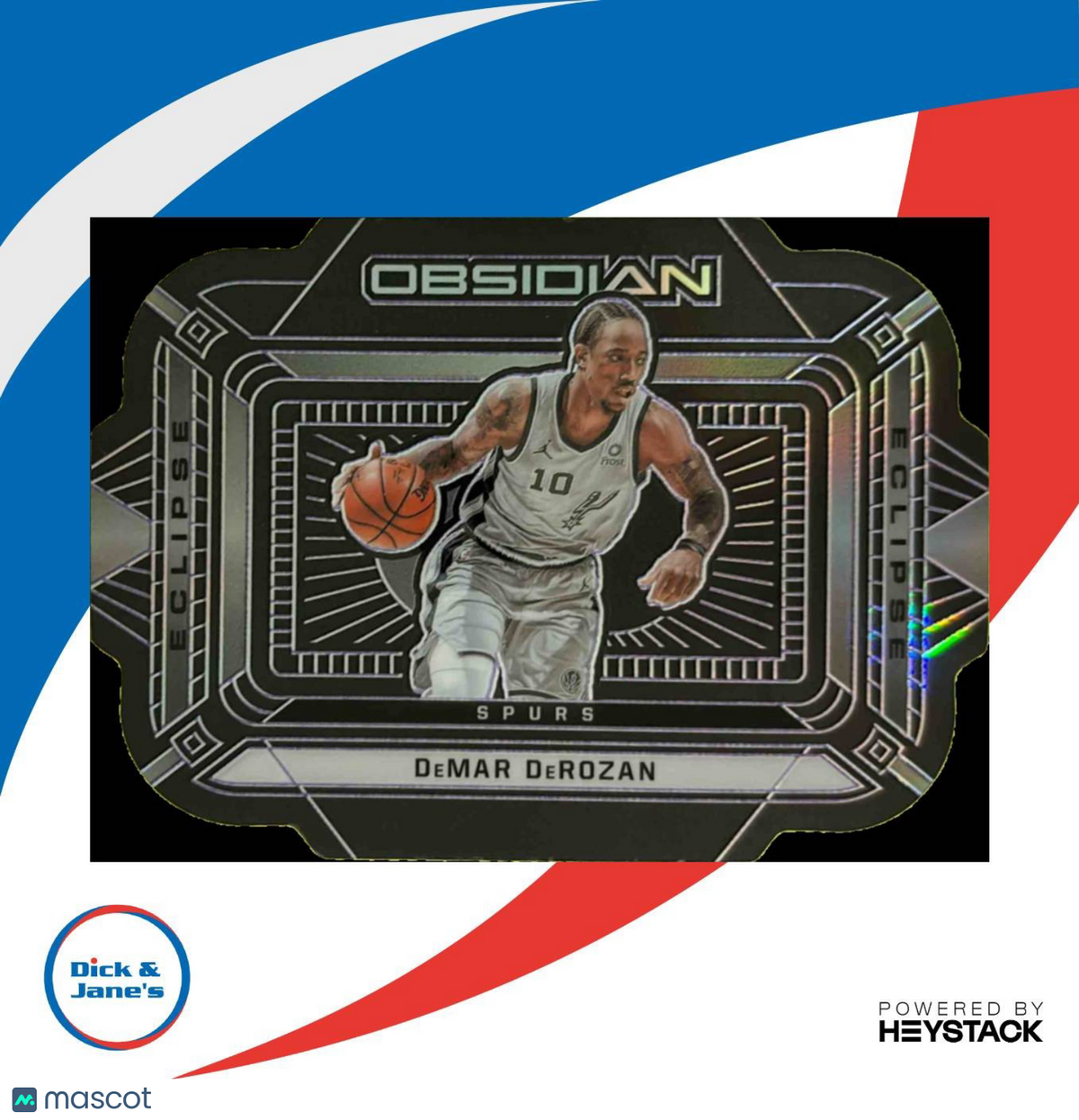 2020-21 Obsidian DeMar DeRozan Eclipse Electric Etch Purple Die Cut 11/75 Spurs