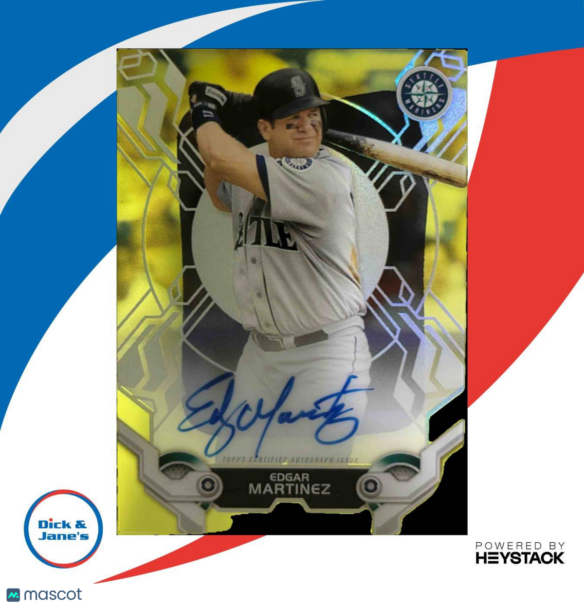 2019 Topps High Tek Edgar Martinez Auto #HTA-EM Seattle Mariners