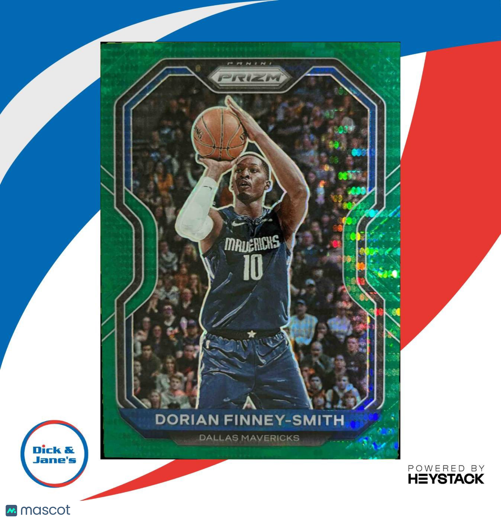 2020-21 Prizm Dorian Finney-Smith Green Pulsar Prizms 19/25 #63 Dallas Mavericks