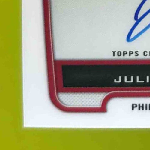2012 Bowman Julio Rodriguez Chrome Prospect Auto #BCP101 Philadelphia Phillies