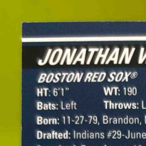 2008 Topps Stadium Club Jonathan Van Every #153 Auto RC Boston Red Sox