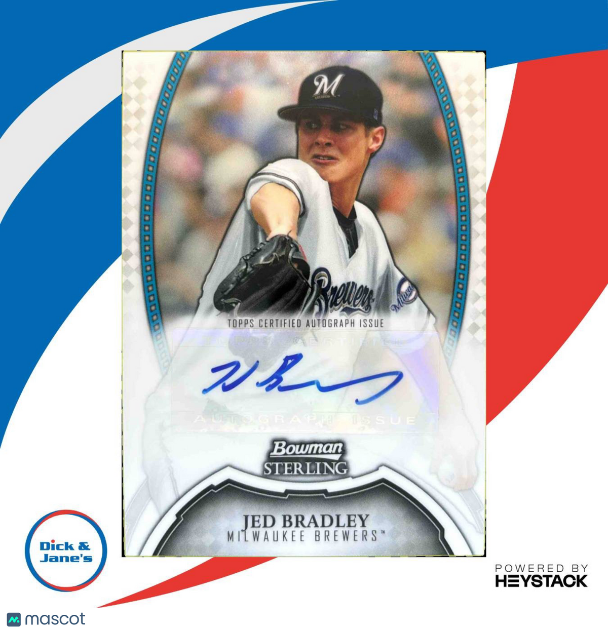2011 Bowman Sterling Jed Bradley Prospect Auto Chicago Cubs Milwaukee Brewers