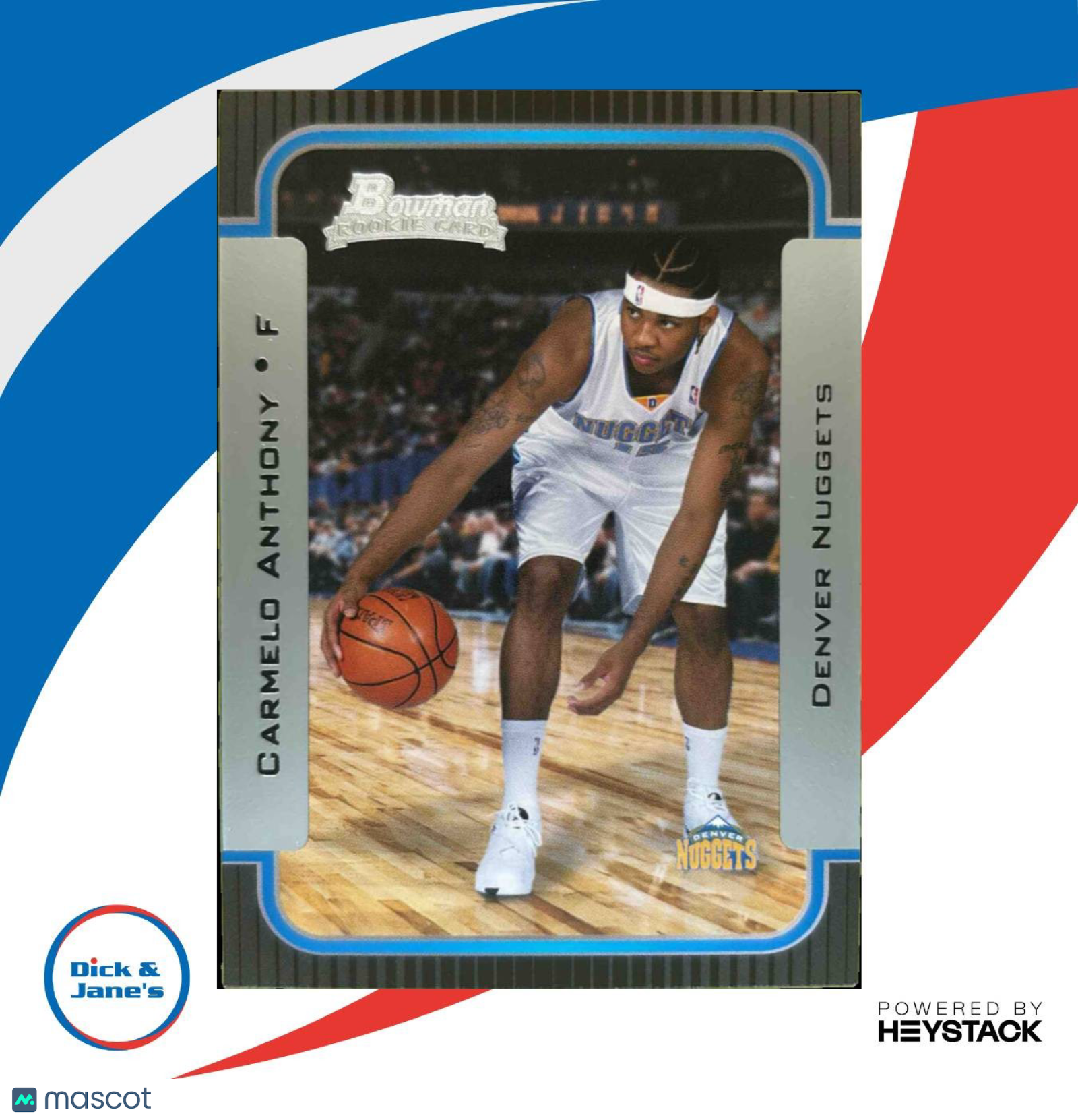 2003-04 Bowman Rookies & Stars Carmelo Anthony #140 RC Denver Nuggets Rookie HOF