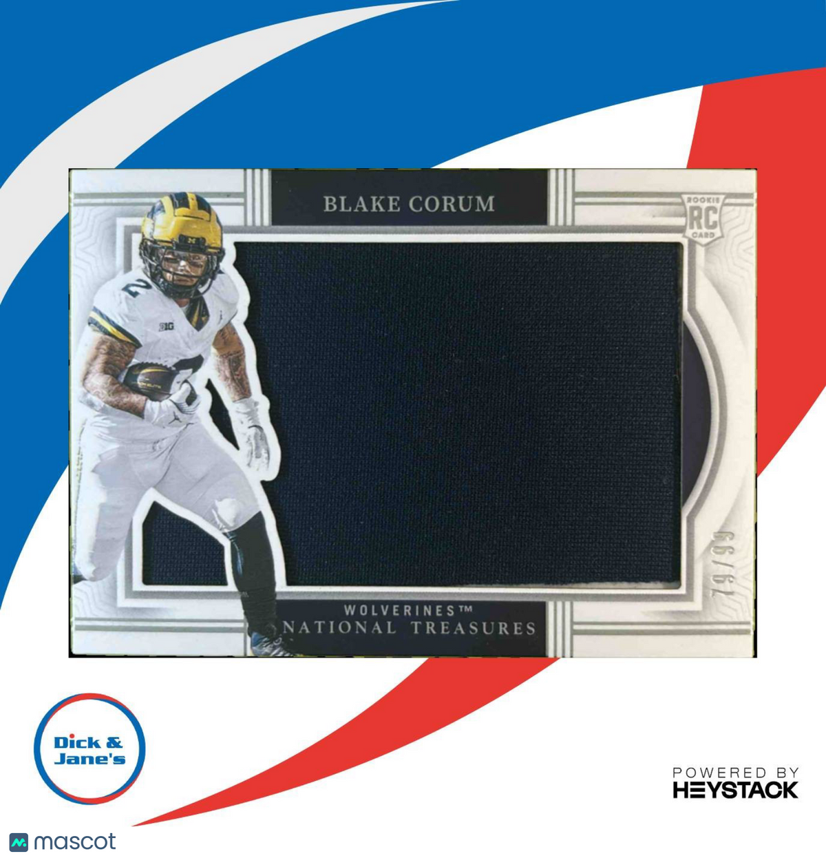 2024 Panini National Treasures Blake Corum Tremendous 79/99 RC Los Angeles Rams