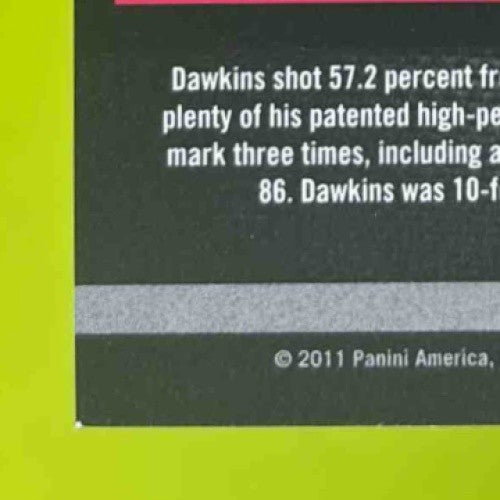 2010-11 Panini Elite Black Box Darryl Dawkins /99 #126 New Jersey Nets