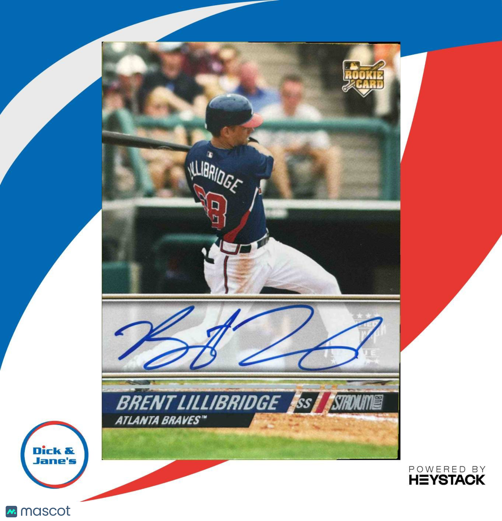 2008 Topps Stadium Club Brent Lillibridge #157 Auto RC Atlanta Braves