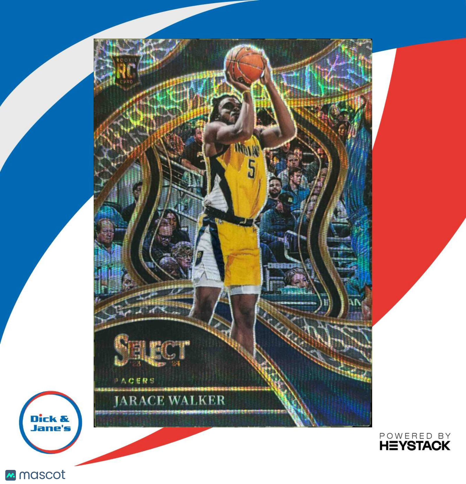 2023-24 Select Jarace Walker Elephant Prizm SSP #273 RC Courtside Indiana Pacers