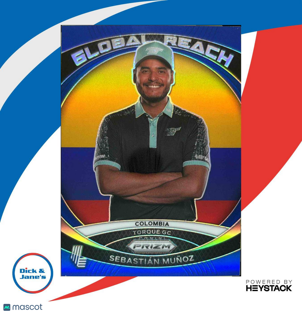 2024 Panini Prizm LIV Sebastian Munoz Global Reach Blue Prizms 96/99 5 Torque GC