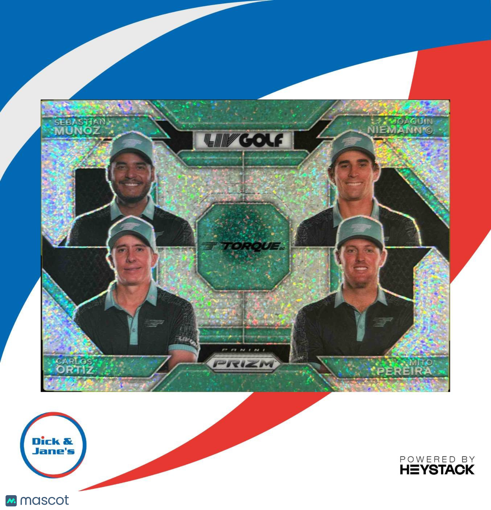2024 Panini Prizm LIV Golf TEAM Torque Teal Pulsar /299 #94 GC